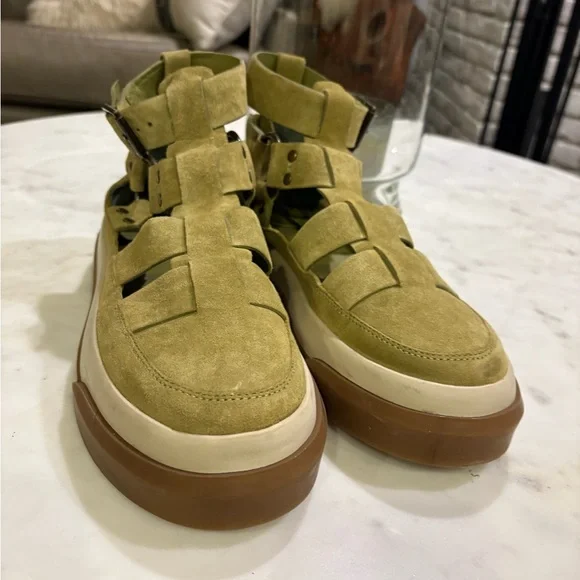 Free People Chartreuse Bodhi Fisher Sneakers - Picture 5 of 11